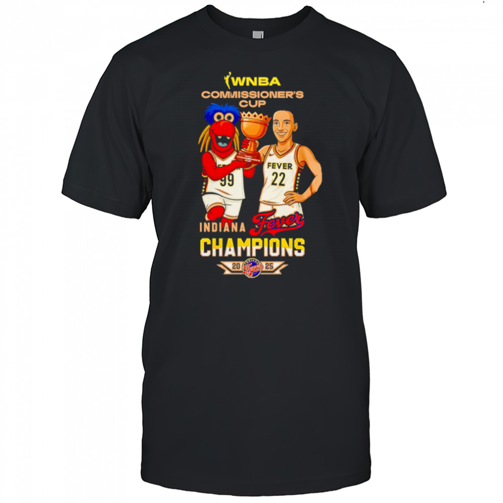 Indiana Fever Caitlin Clark Wnba Commissioners Cup Champions 2025 cartoon shirt