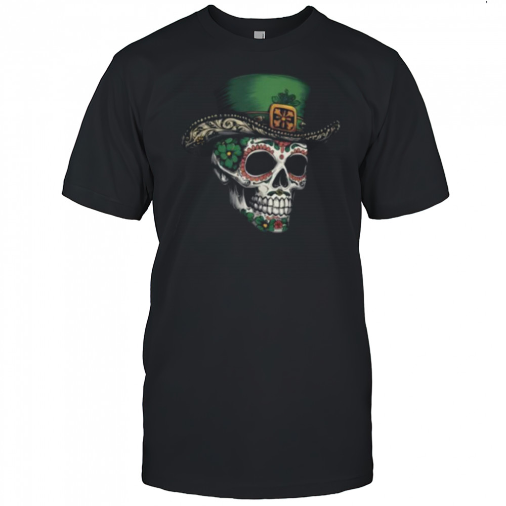 Irish I Were Mexican Sugar Skull T Shirt