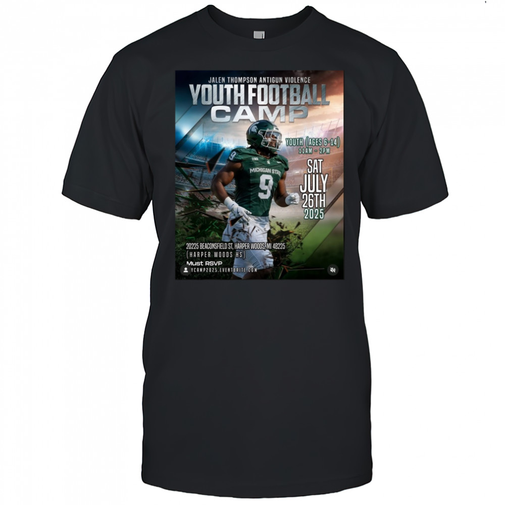 Jalen Thompson Anti Gun VIolence Youth Football Camp Sat July 26Th 2025 Poster Shirt