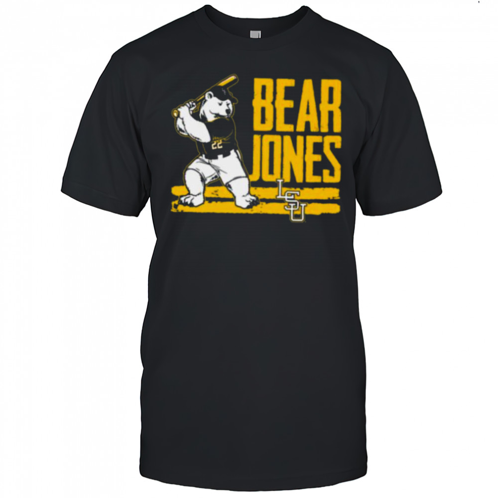 Jared Jones Bear LSU Baseball Shirt