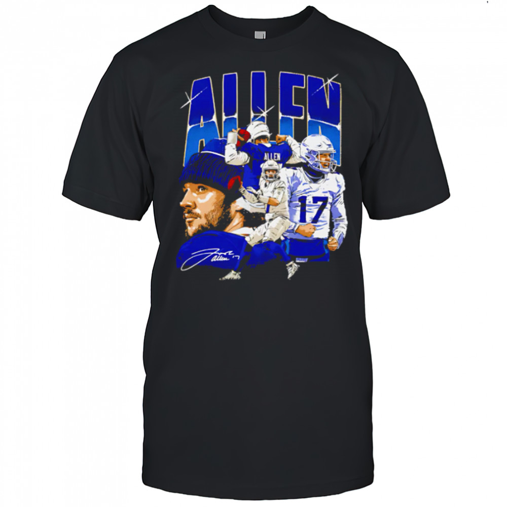 Josh Allen Buffalo Collage signature football shirt