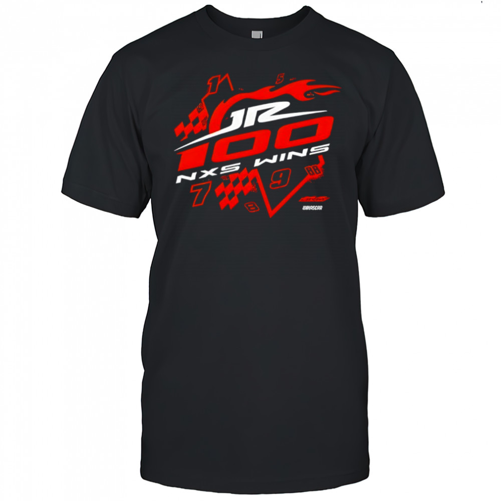 JR Motorsports 100 Wins Black T-Shirt
