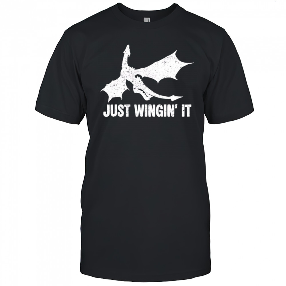 Just wingin’ it dragon shirt