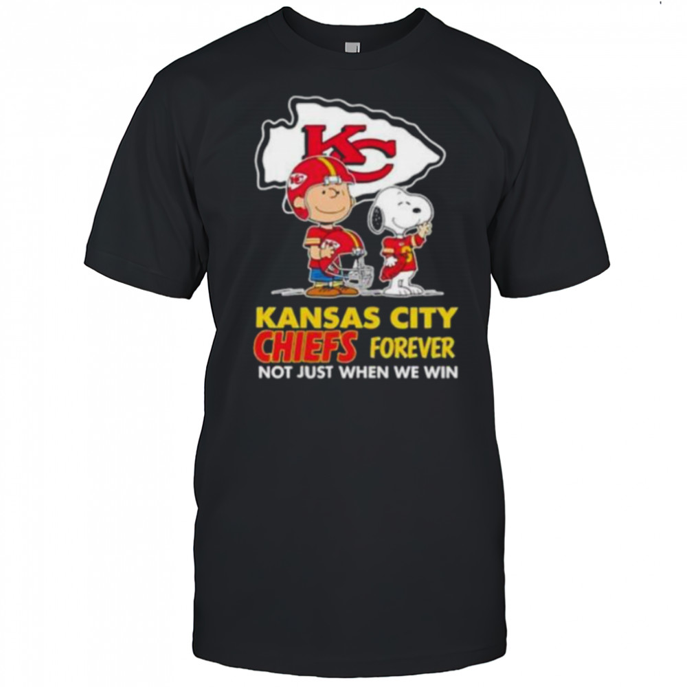 Kansas City Chiefs Charlie Brown Snoopy Chiefs Forever Not Just When We Win shirt
