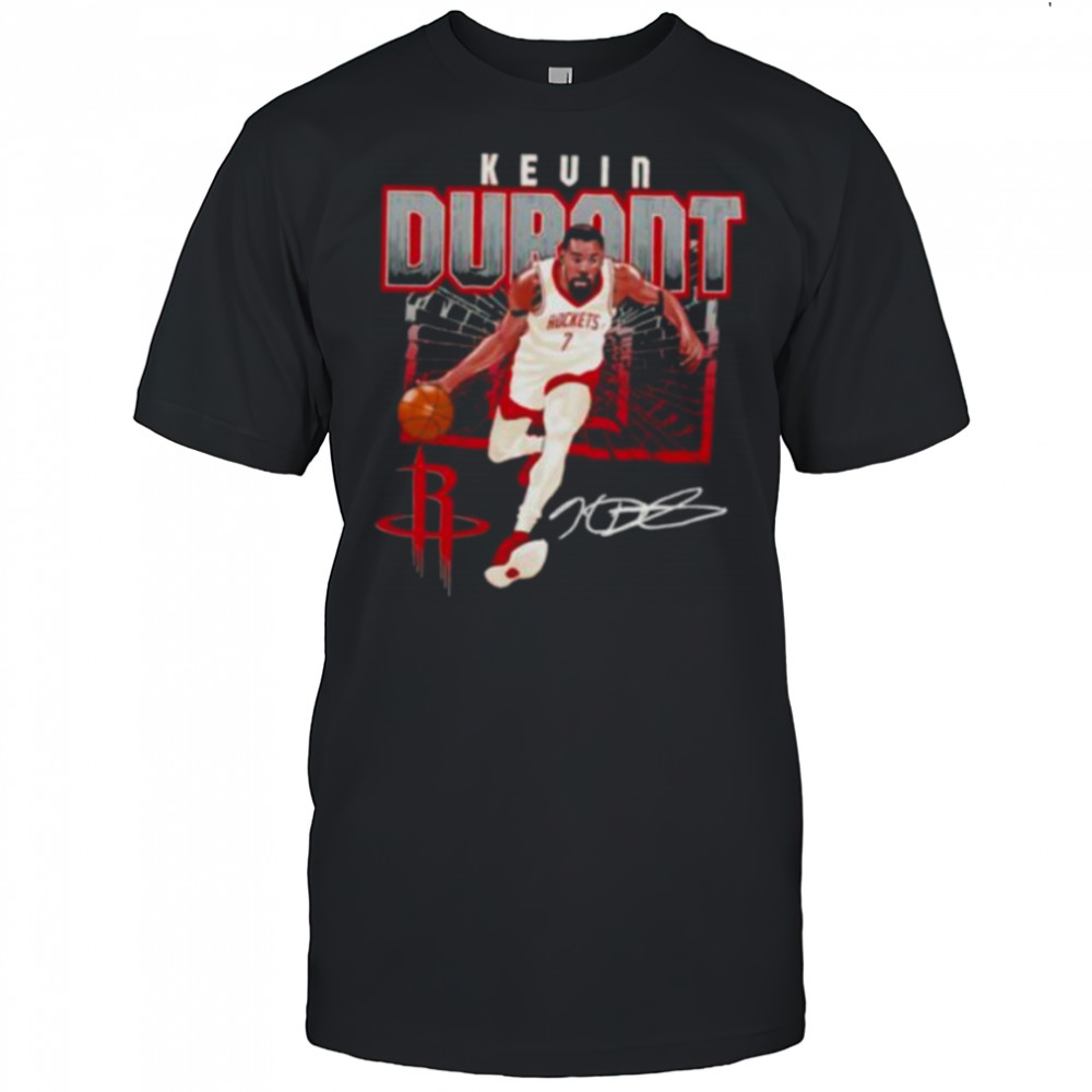 Kevin Durant #7 Houston Rockets shattered signature shirt