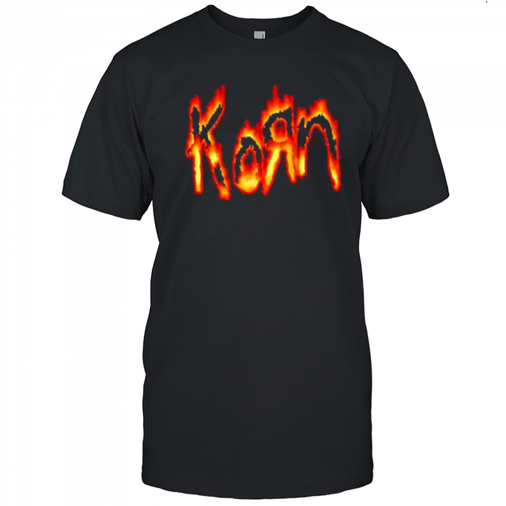 Korn Fire letter shirt