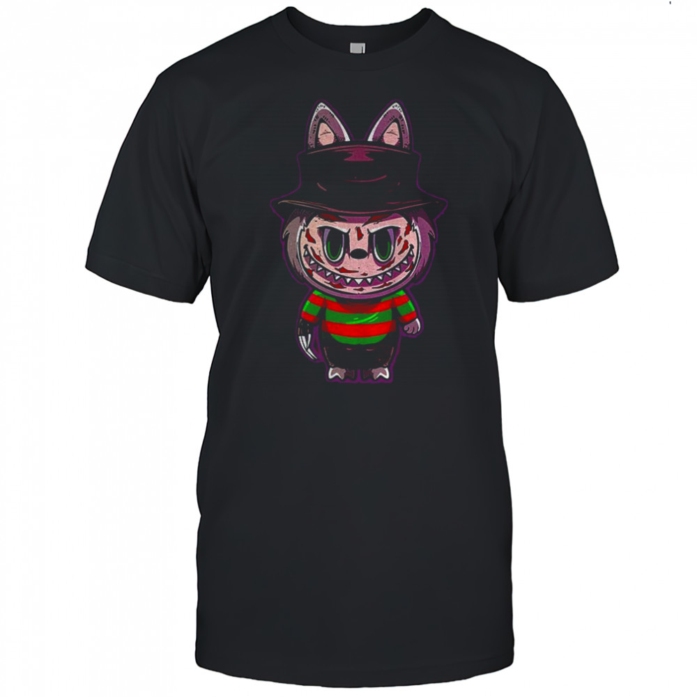 Labubu costume Freddy Krueger Happy Halloween horror character shirt