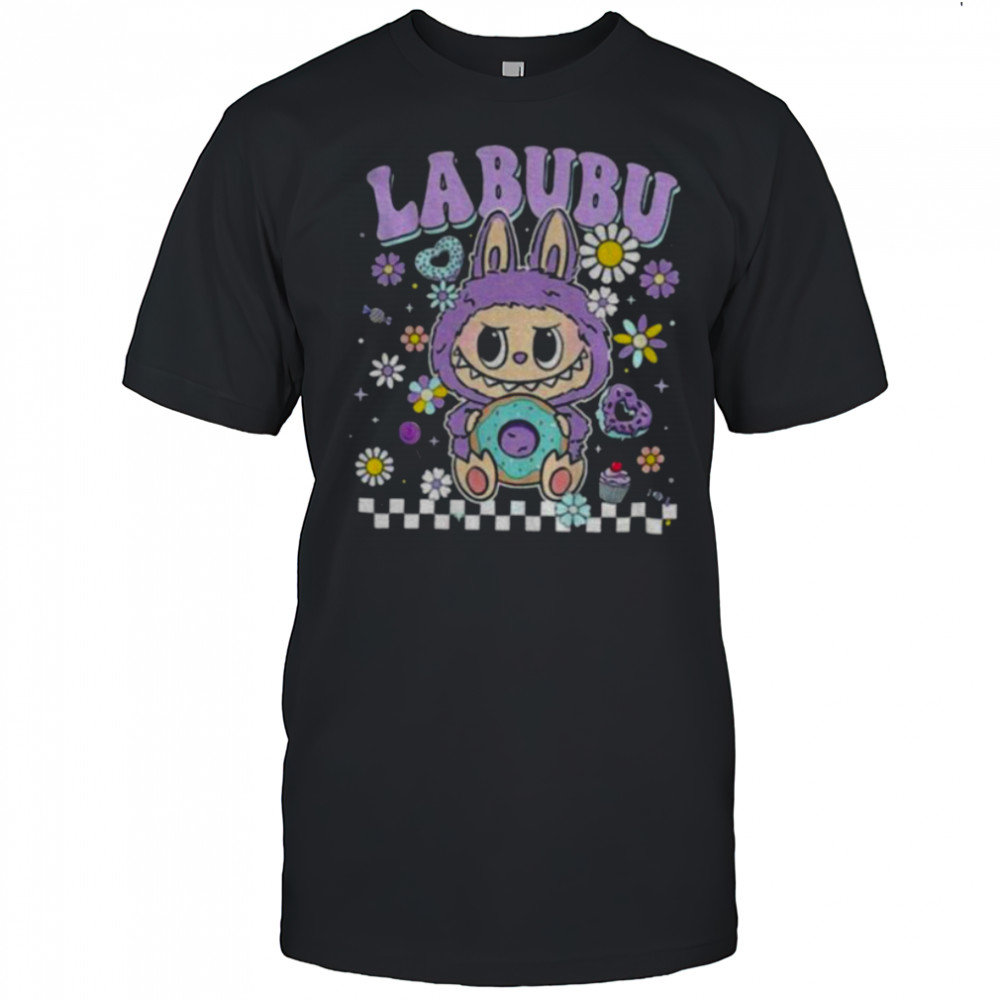 Labubu floral donut pastel cartoon character shirt