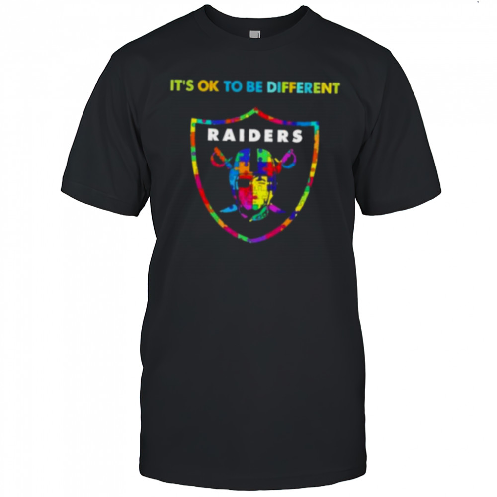 Las Vegas Raiders Autism awareness It’s ok to be different Shirt