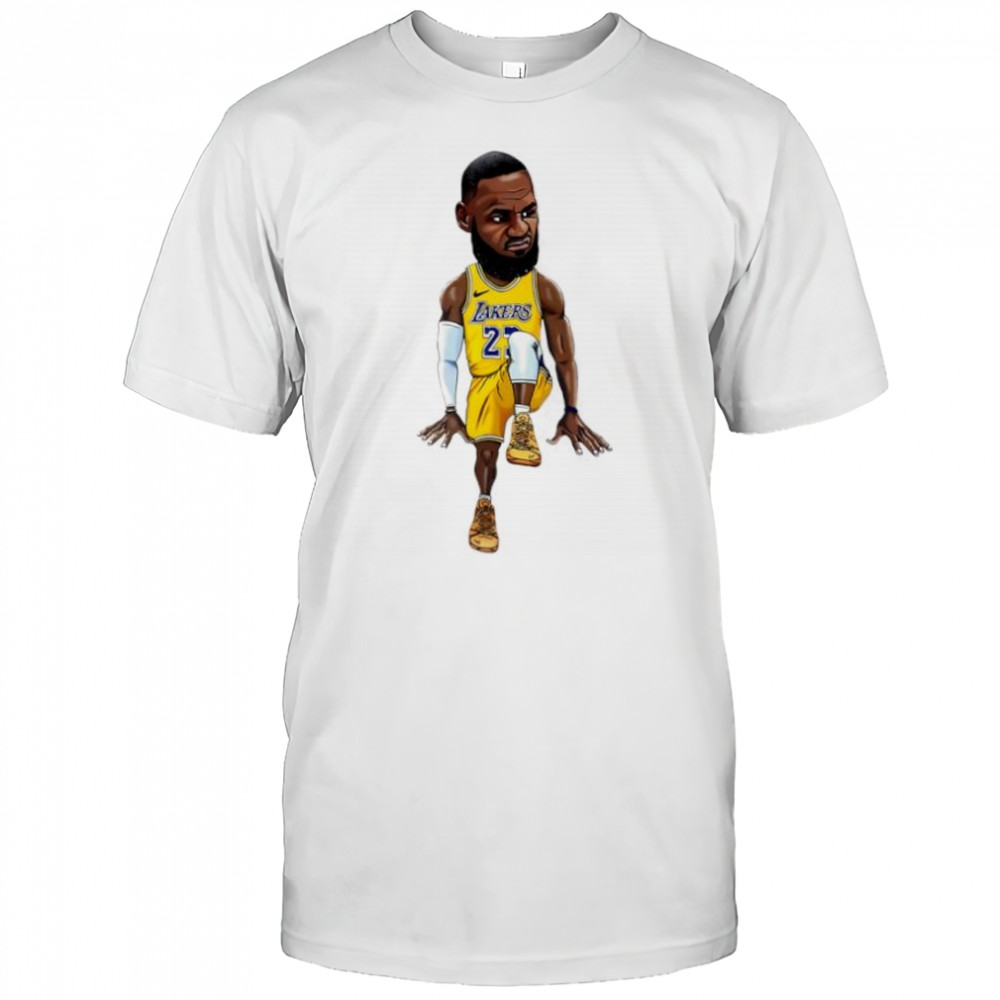 Lebron James Art Los Angeles Lakers jersey cartoon shirt