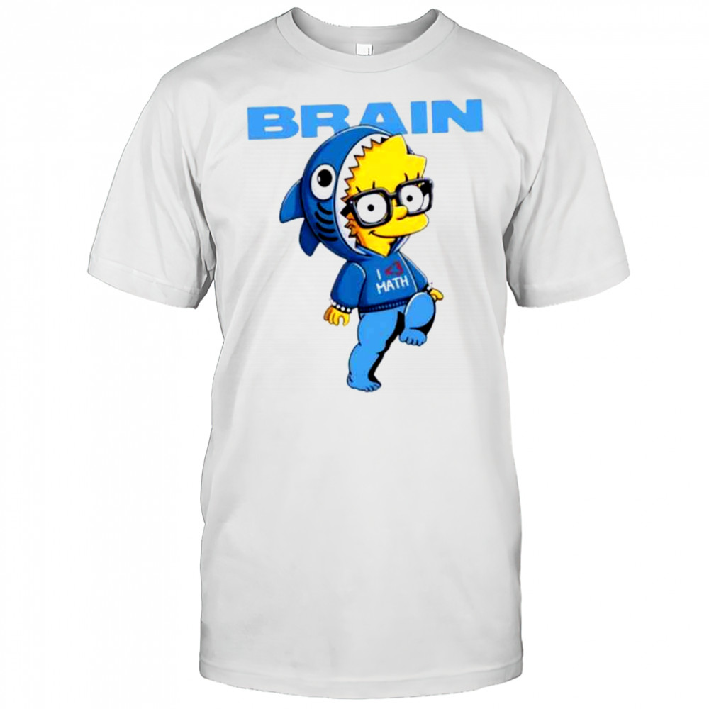 Lisa Simpson Brain I love Math shirt