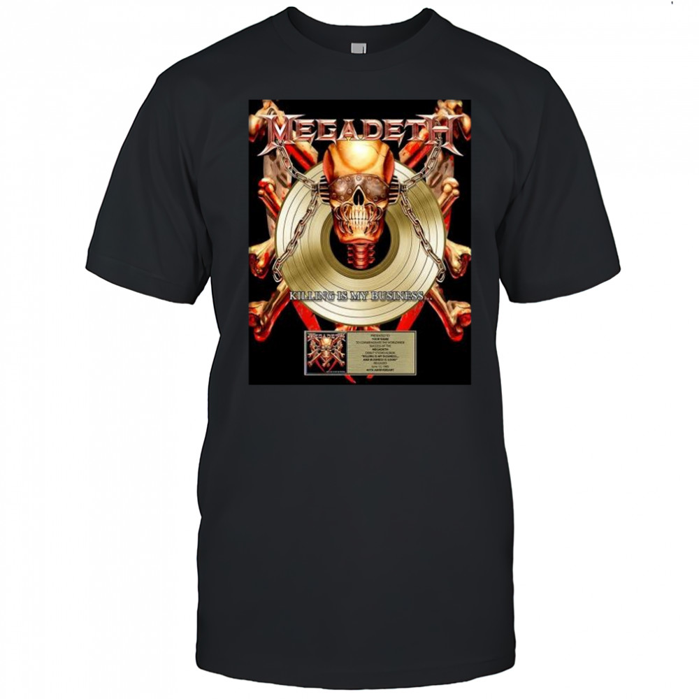Megadeth Killing Is My Business 40th Anniversary Plaque Poster shirt