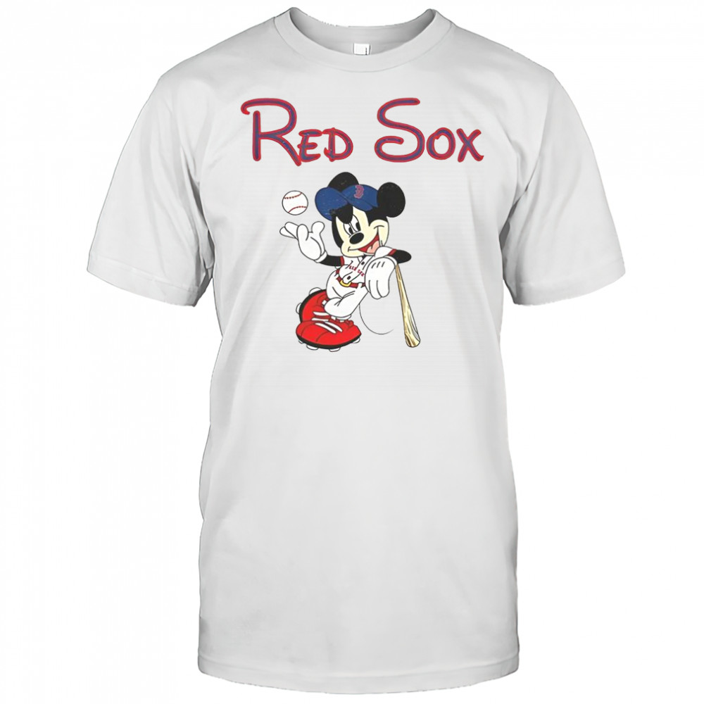 Mickey Boston Sox Red Baseball T-Shirt