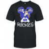 Mickey Colorado Rockies Baseball Logo Heart shirt