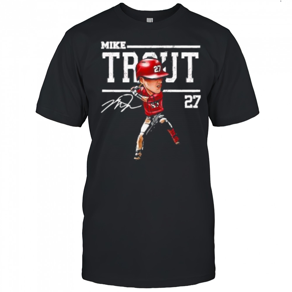 Mike Trout Cartoon number 27 shirt