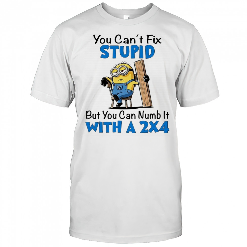 Minion you can’t fix stupid but you can numb it with a 2×4 shirt