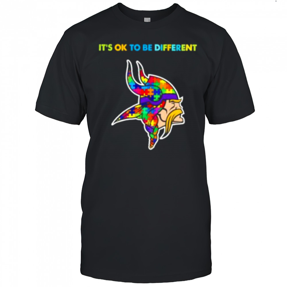 Minnesota Vikings x Autism awareness it’s ok to be different Shirt