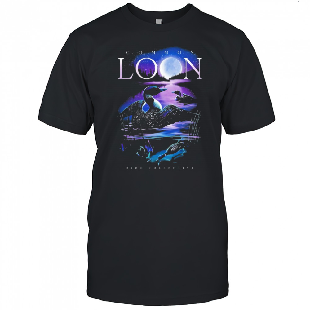 Moonlit Common Loon Bird Collective T-shirt