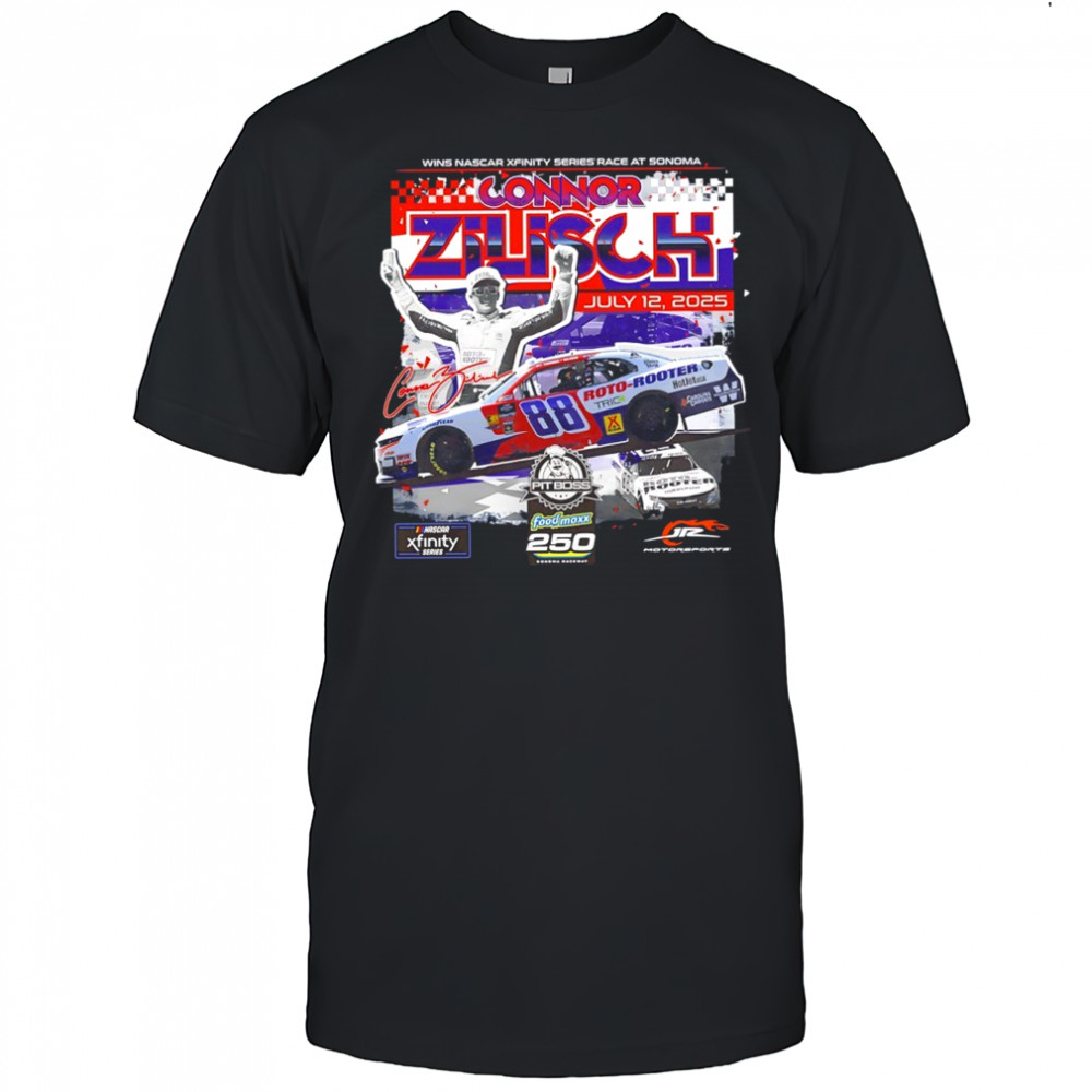 Nascar Connor Zilisch Checkered Flag Sports July 12 2025 signature shirt