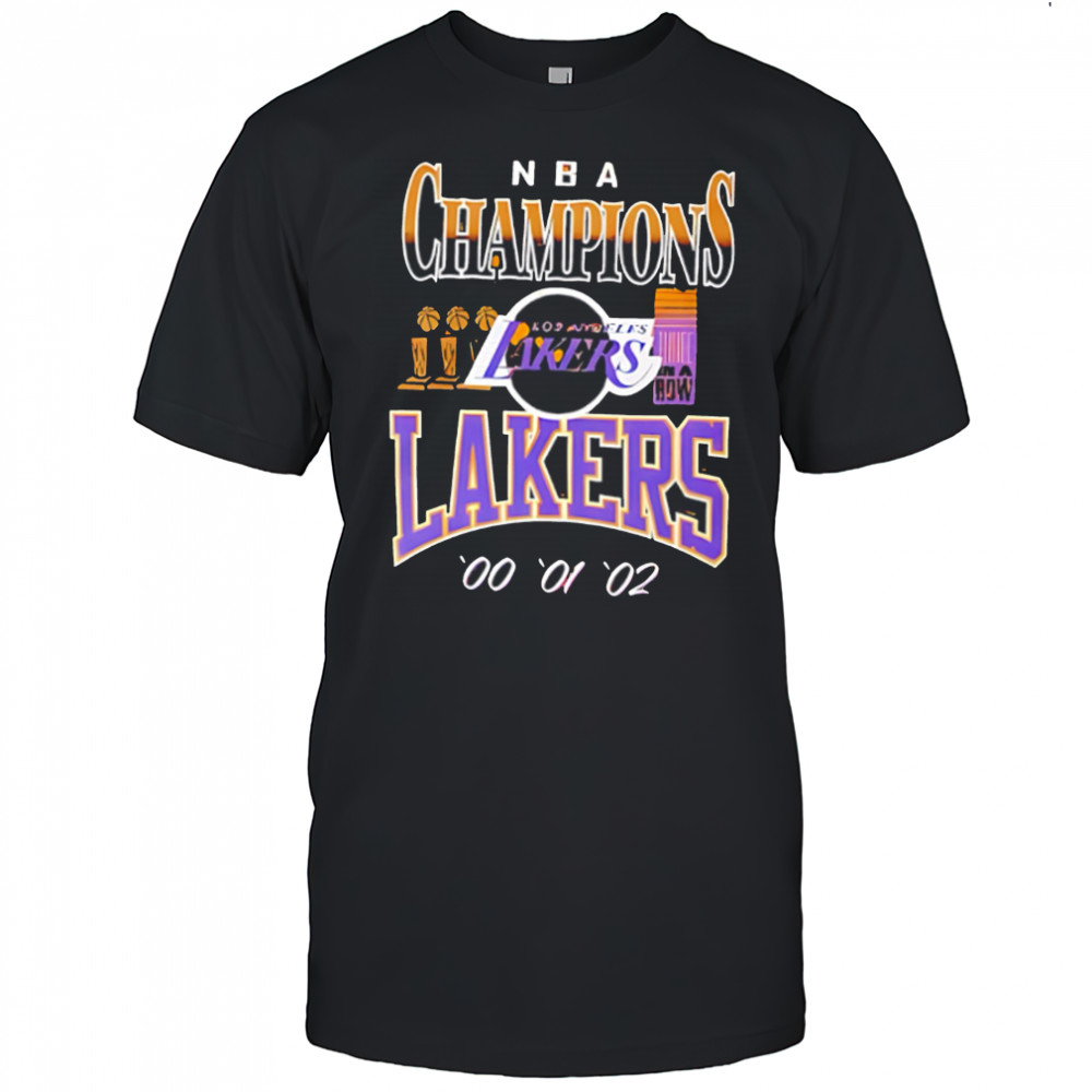 NBA Champions Los Angeles Lakers 00 01 02 shirt