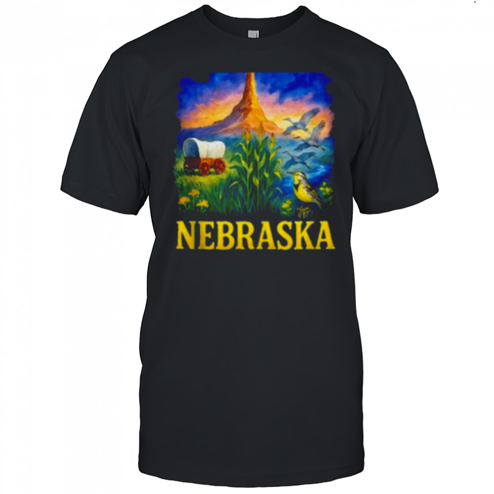 Nebraska State Heritage Resident Pride Meadowlark Chimney Shirt