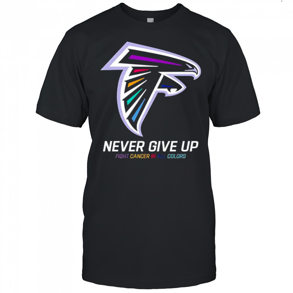 Never give up fight cancer in all colors Atlanta Falcons shirt