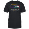 Never Give Up Fight Cancer In All Colors Seattle Seahawks T-Shirt
