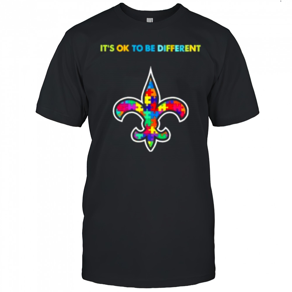 New Orleans Saints Autism awareness It’s ok to be different Shirt