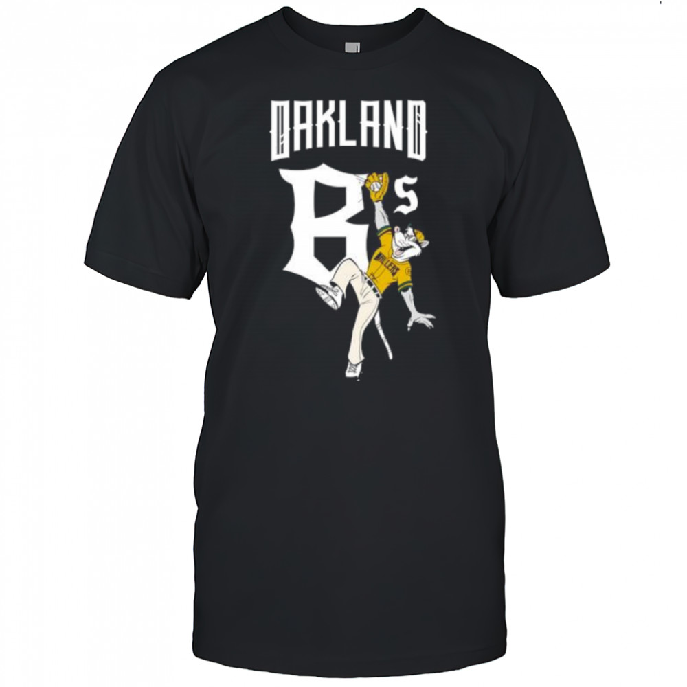 Oakland Athletics mascot ball catcher shirt