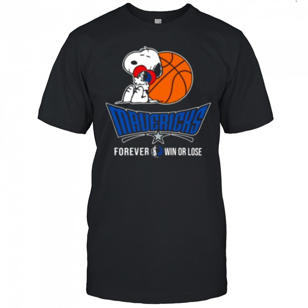 Official NBA The Peanuts Movie Snoopy Forever Win Or Lose Basketball Dallas Mavericks Tee