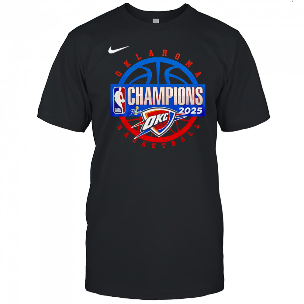 Oklahoma City Thunder Men’s Basketball 2025 NBA Finals Champions T-Shirt