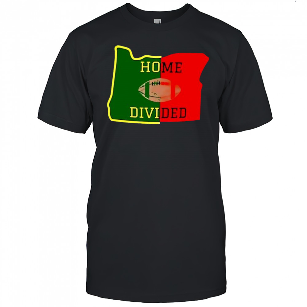 Oregon Ducks home divided shirt