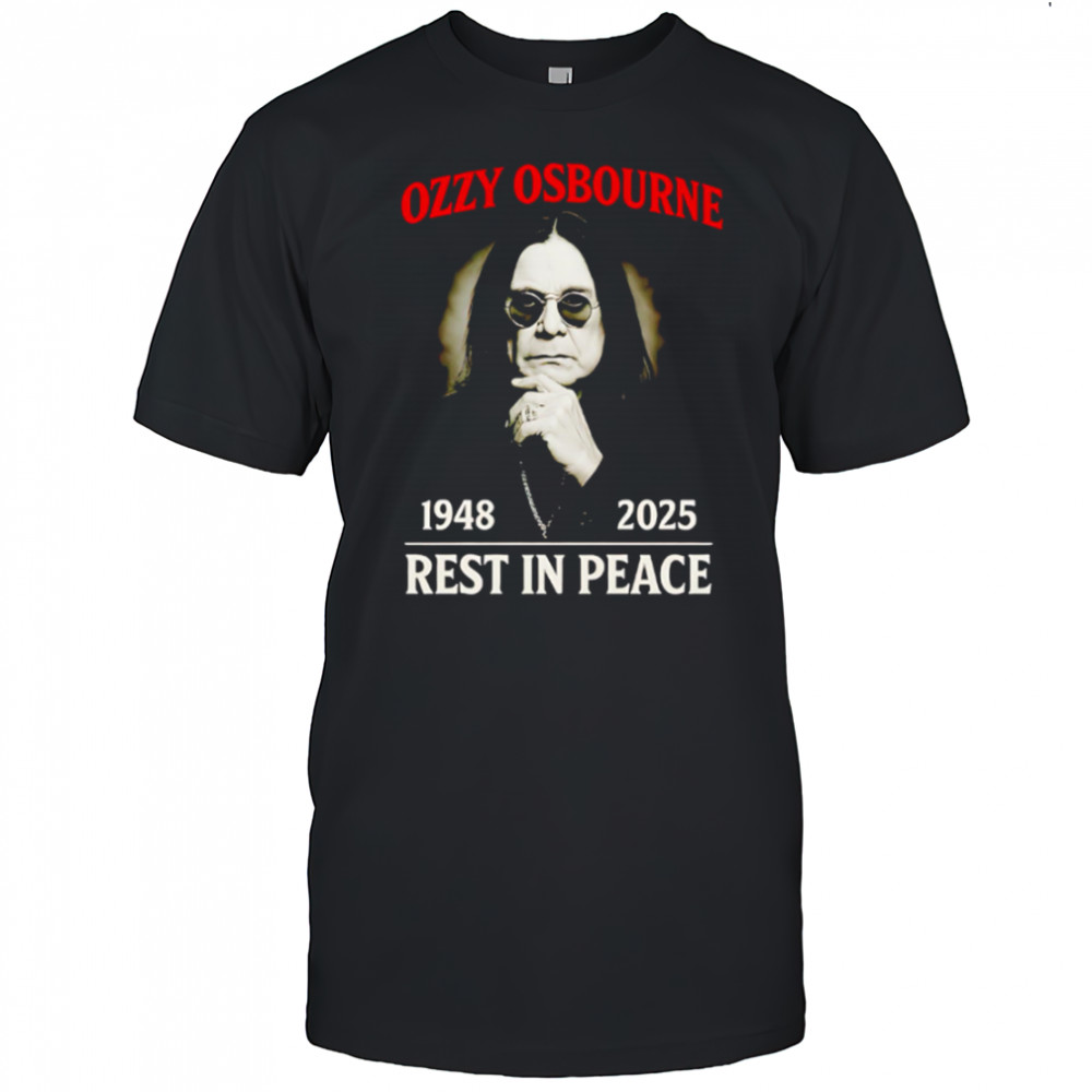 Ozzy Osbourne 1948-2025 Tribute Shirt Rest In Peace Prince Of Darkness shirt