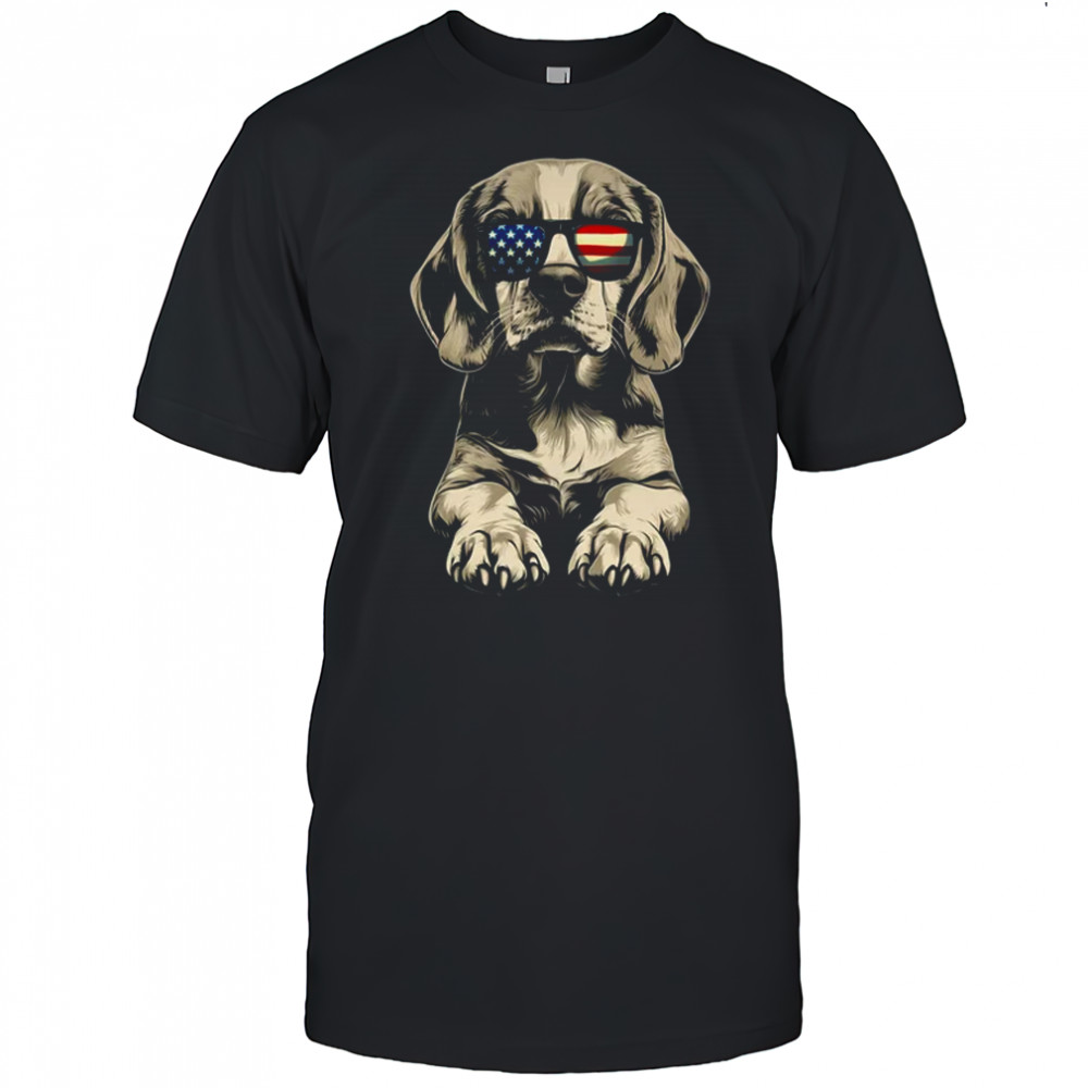 Patriotic Beagle Dog USA Flag 4th Of July shirt