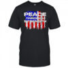 Peace through Strength American flag shirt