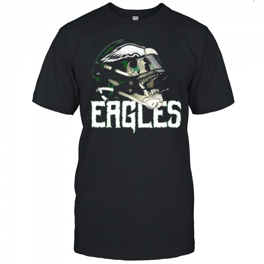 Philadelphia Eagles skull helmet gift for fans shirt