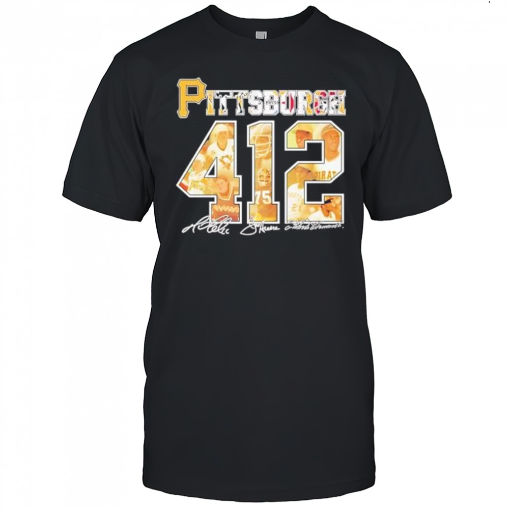 Pittsburgh pirates 412 legends signatures shirt