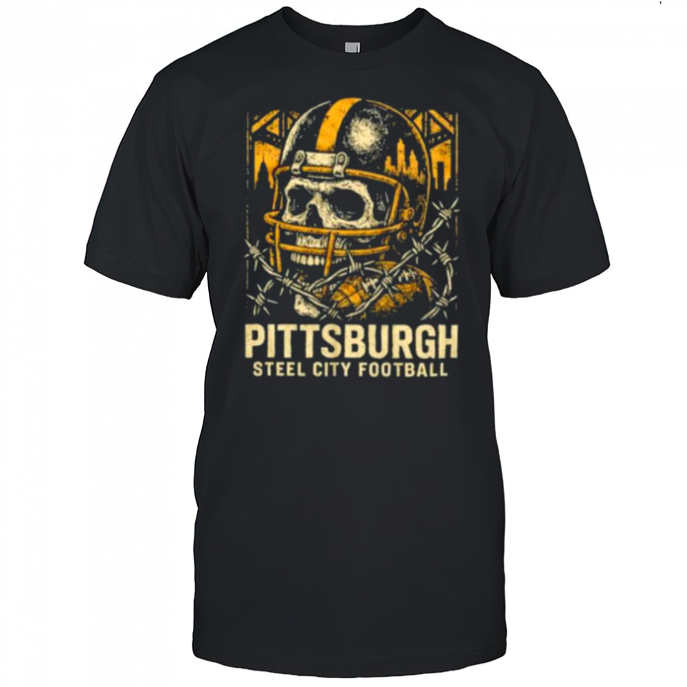 Pittsburgh Steel City Football skull crackin’ helmet Shirt