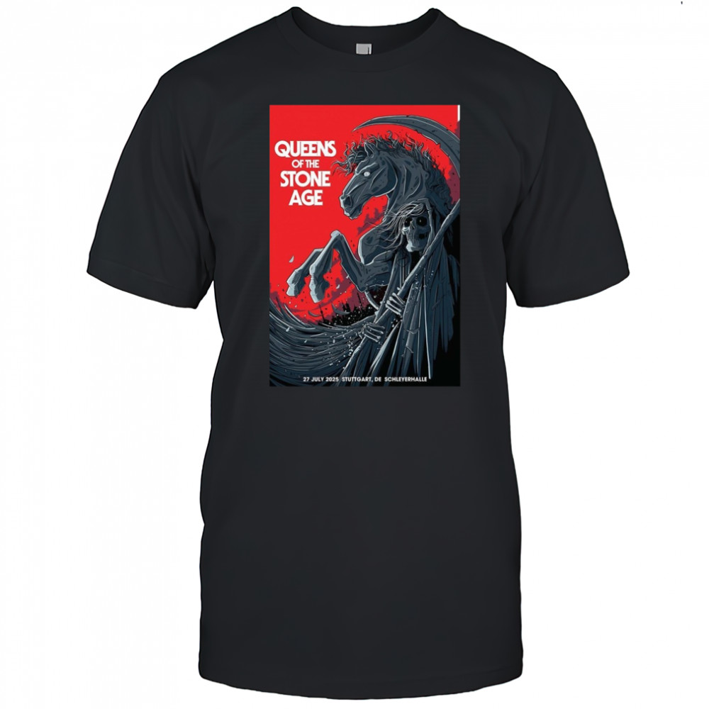 Queens Of The Stone Age Schleyerhalle 2025 Tour Poster T-Shirt