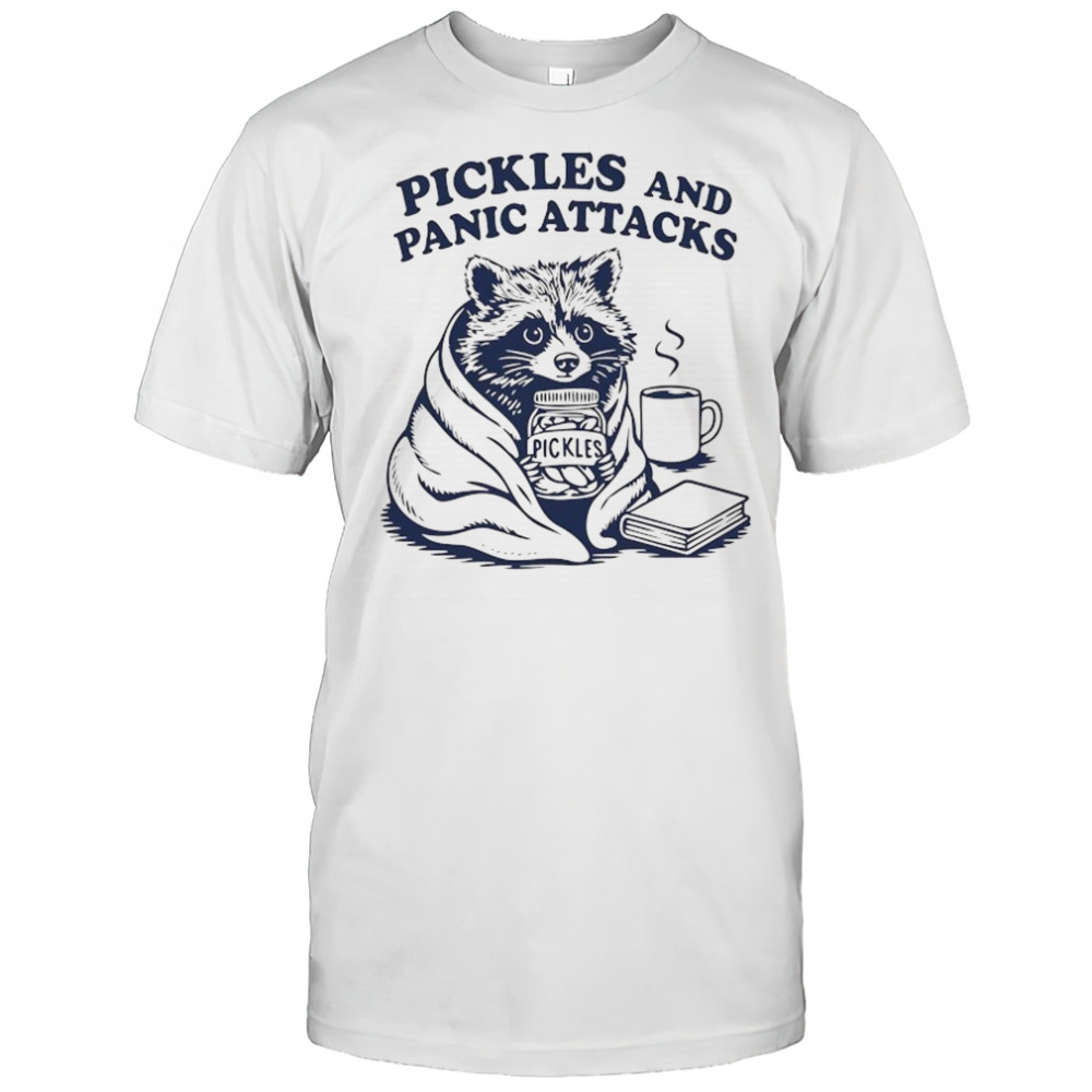 Raccoon with Pickles and Panic attacks art shirt
