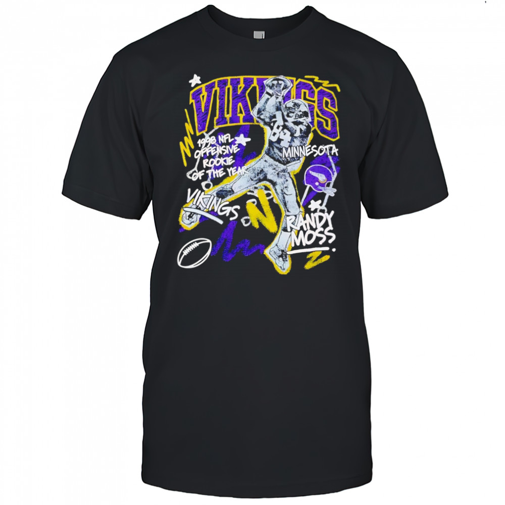 Randy Moss Minnesota Vikings chalked up player graphic shirt