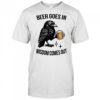 Raven beer goes in wisdom comes out shirt