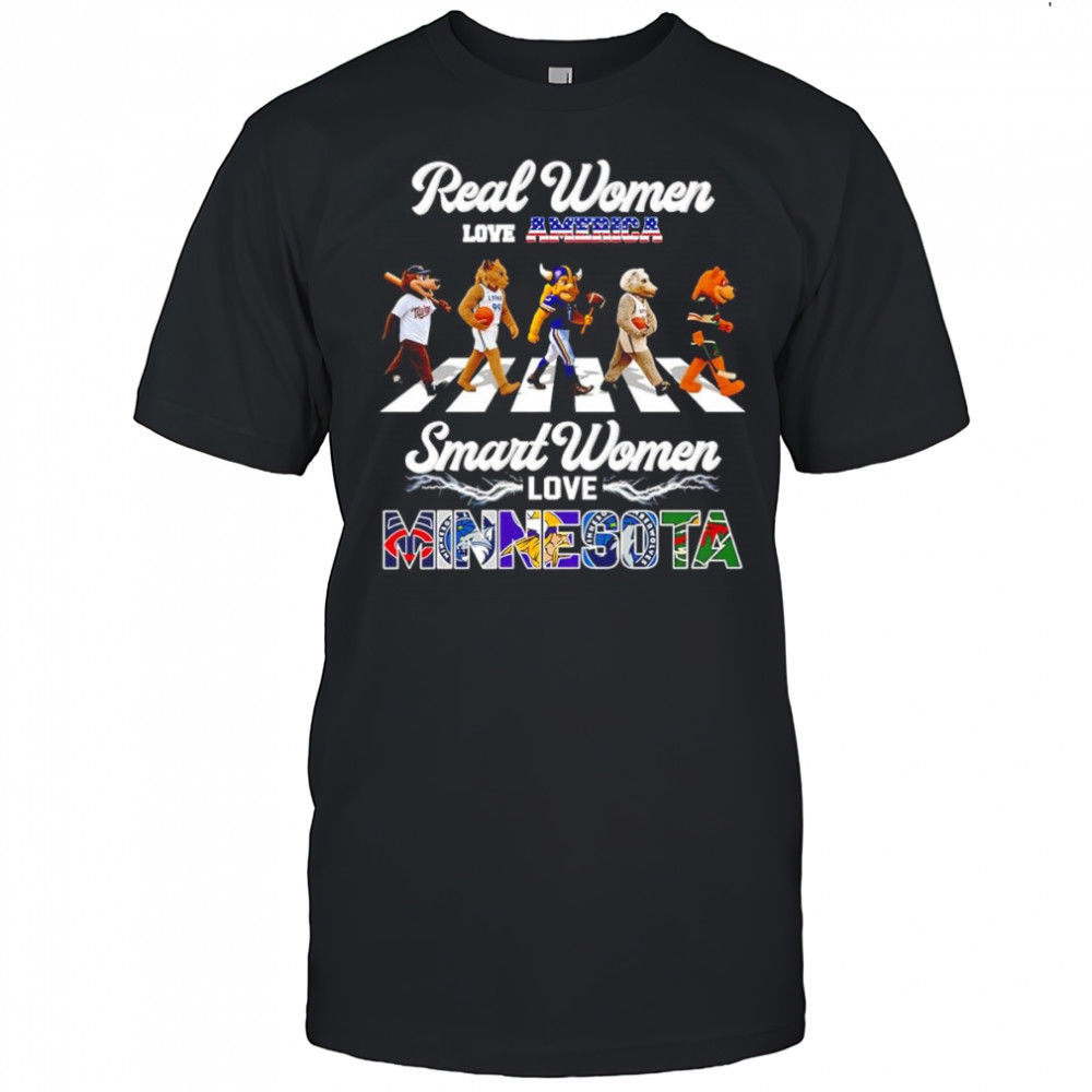 Real women love America smart women love Minnesota mascot shirt