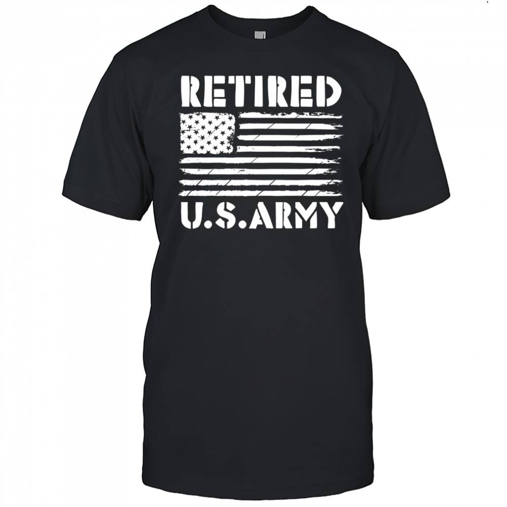 Retired US Army America Flag T-Shirt