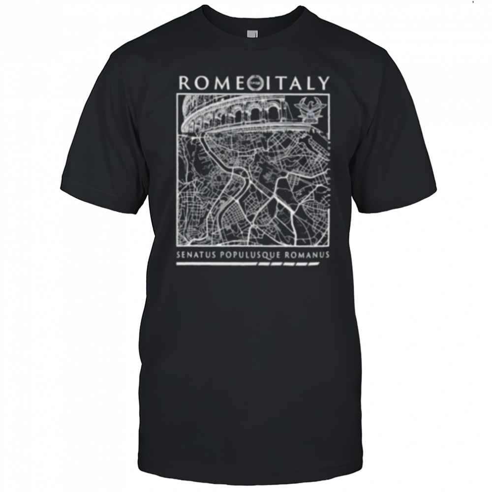 Rome Italy Senatus Populusque Romanus map shirt