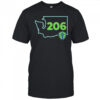 Seattle Sounders FC 206 Area Code State shirt