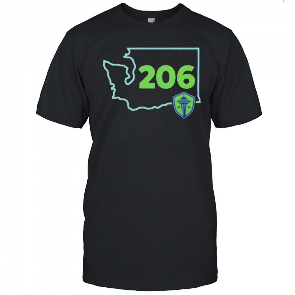 Seattle Sounders FC 206 Area Code State shirt