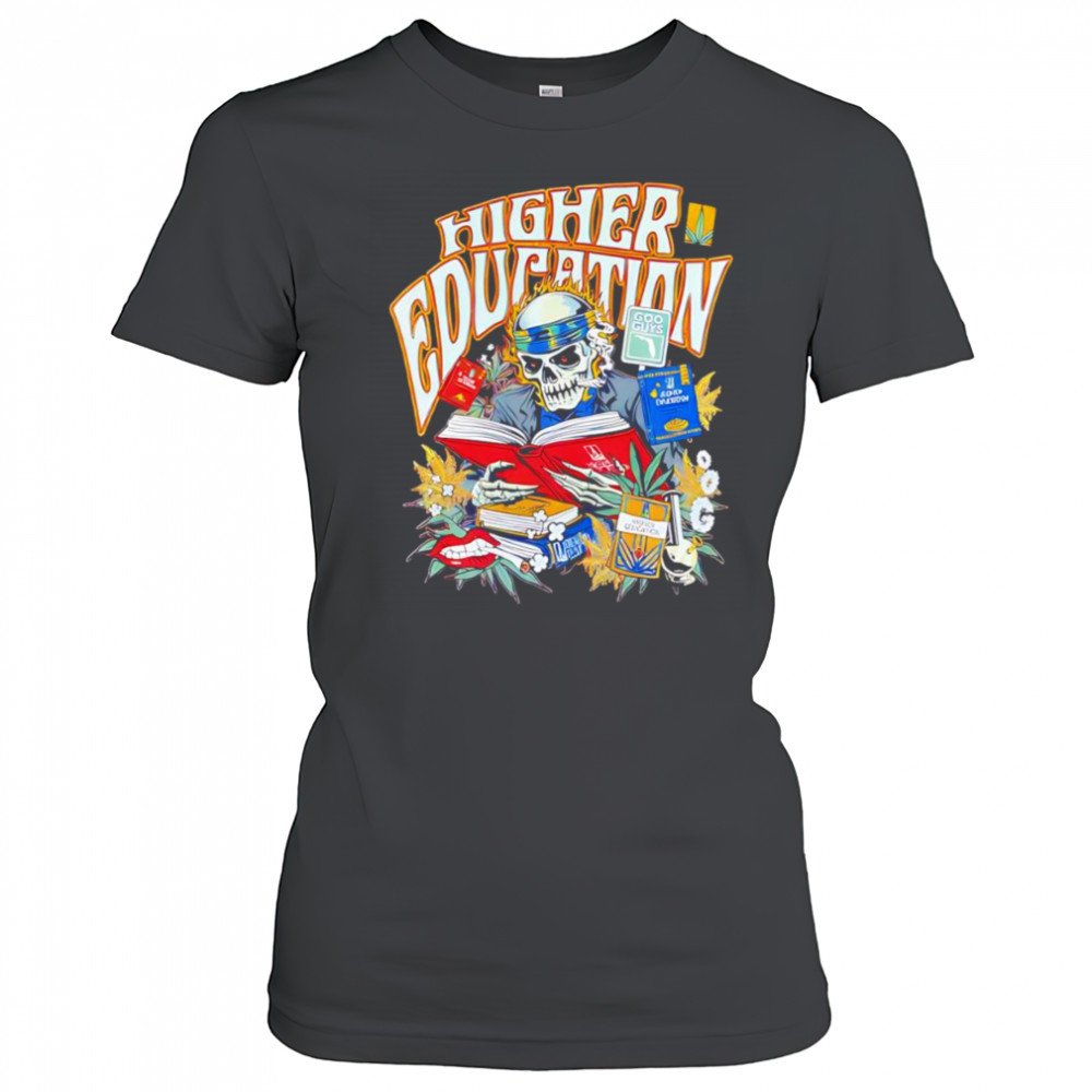 Skeleton Higher Education graphic shirt