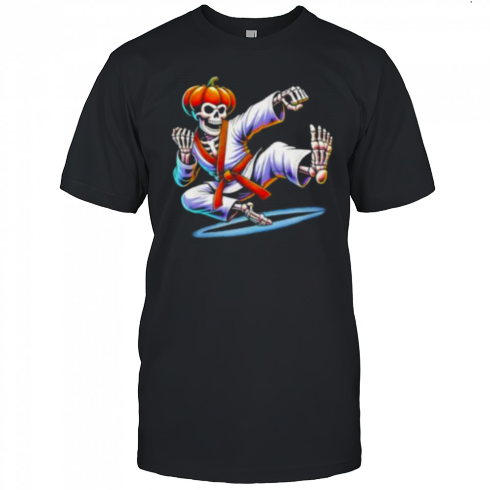 Skeleton Karate Halloween 2025 shirt