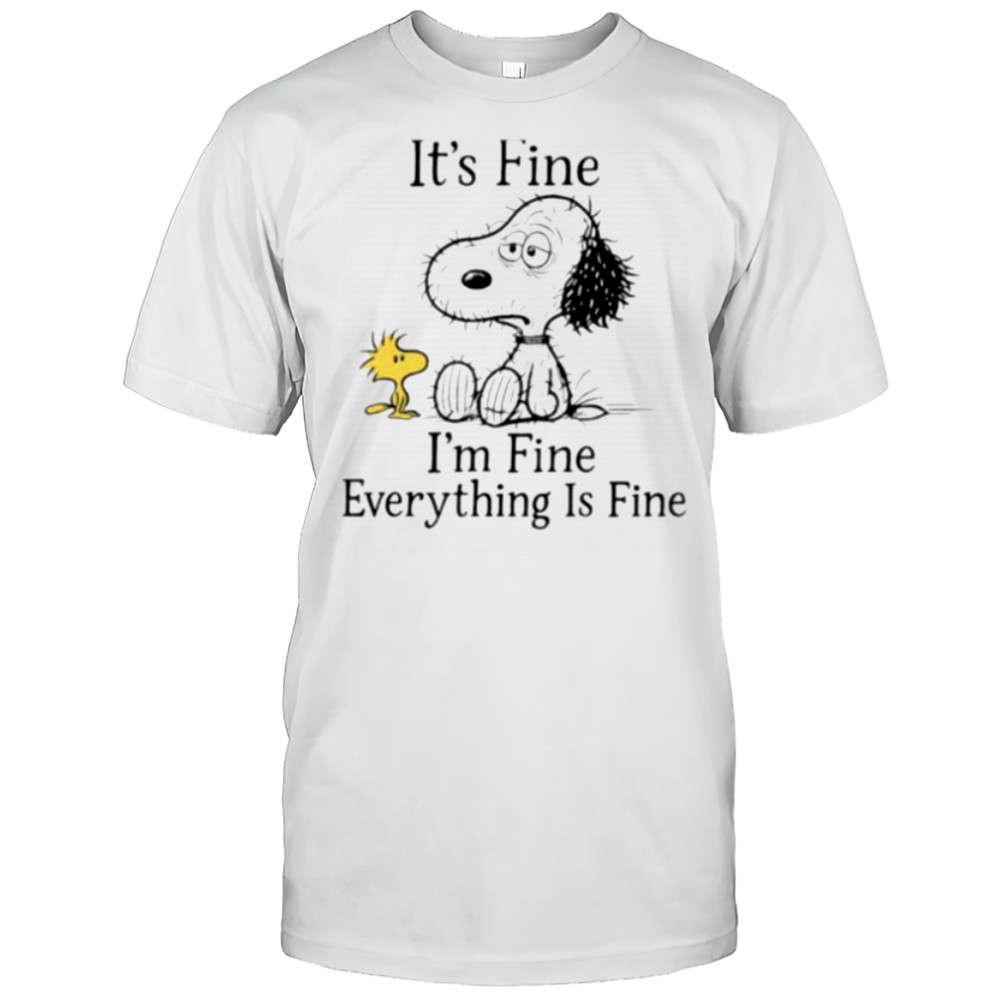 Snoopy and Woodstock it’s fine I’m fine everything is fine shirt